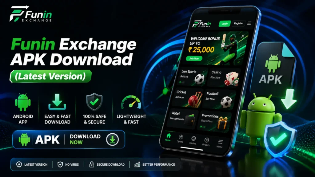 Funin Exchange APK download latest version displayed on an Android smartphone with a secure installation interface.