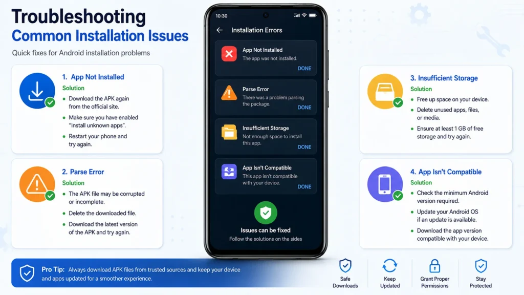 Common Funinexchange Android installation errors and troubleshooting solutions